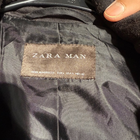 ZARA MAN Wool Blend Overcoat with Removable Inner Vest — Size L - Picture 3 of 3